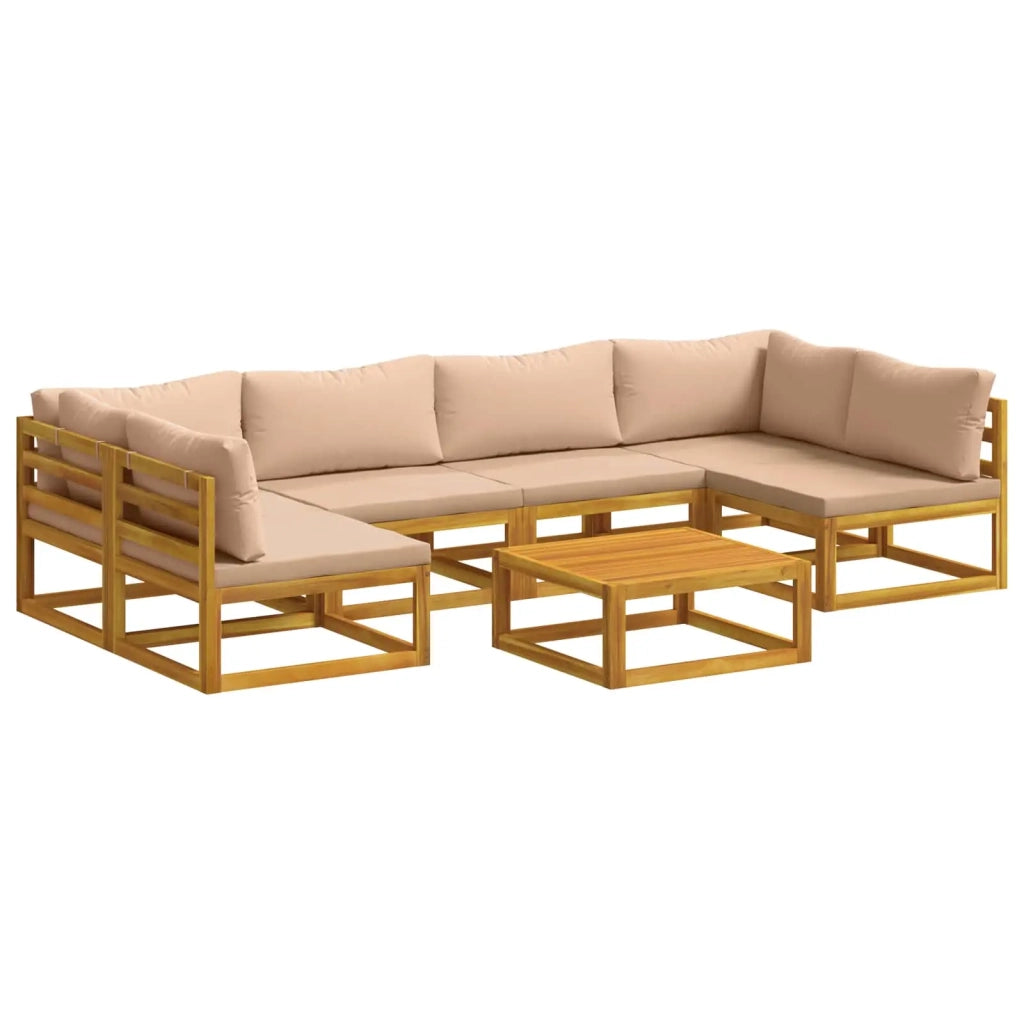Set di divani 7 pz Naturale Legno di Acacia Massello 3417298