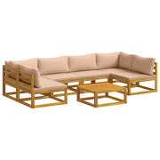Set di divani 7 pz Naturale Legno di Acacia Massello 3417298