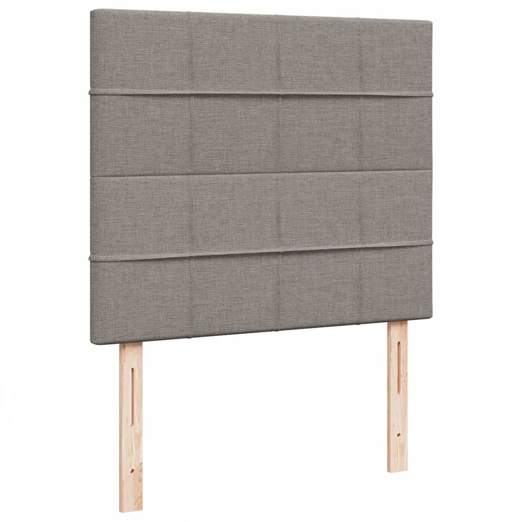 vidaXL Struttura Letto Pouf con Materasso Tortora 120x200cm in Tessuto