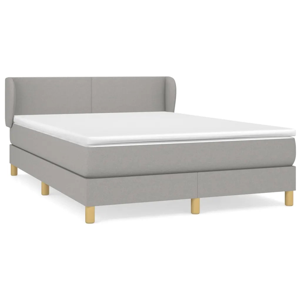 Giroletto a Molle con Materasso Grigio Chiaro 140x200cm Tessutocod mxl 74020