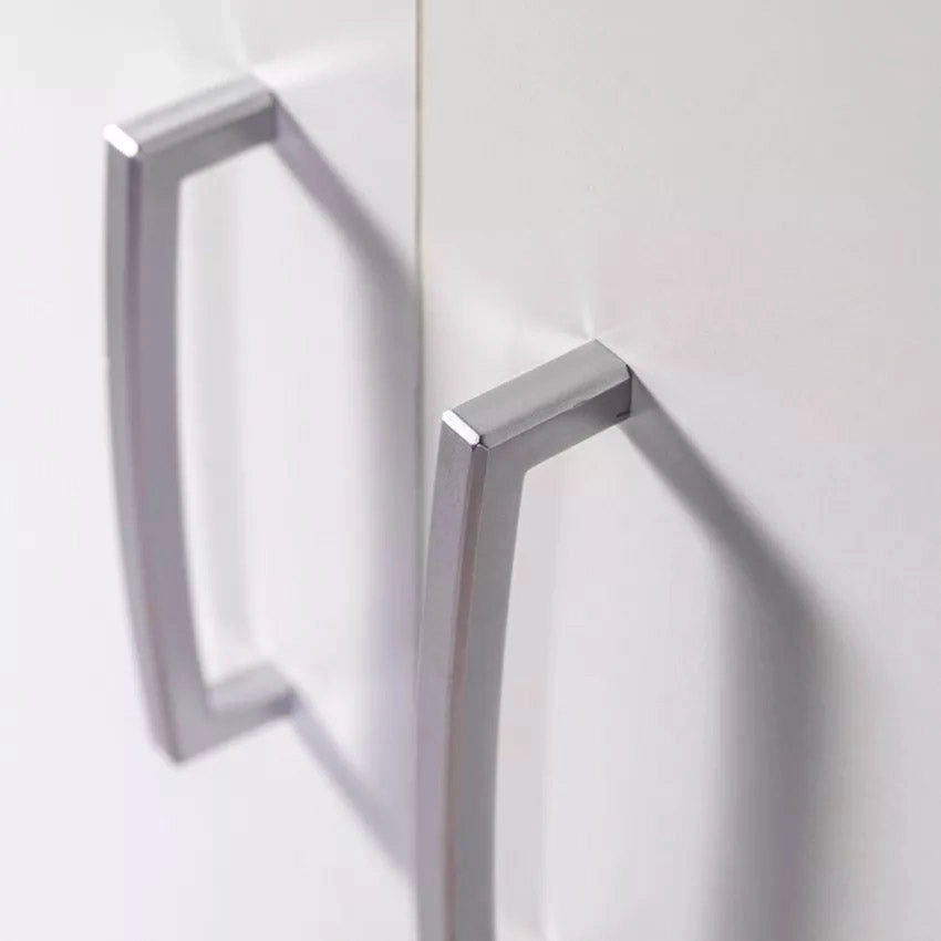 Armadio 2 Ante 5 Ripiani 69,4x36x181 cm in Truciolare Nobilitato Bianco