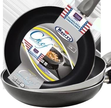 SET 3 PADELLE ANTIGRAFFIO A INDUZIONE MAURY'S CHEF 20 22 24 CM