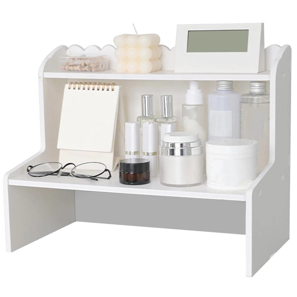 Trade Shop - Espositore Da Tavolo In Legno Scaffale Multistrato Per Cosmetici Organizzatore -