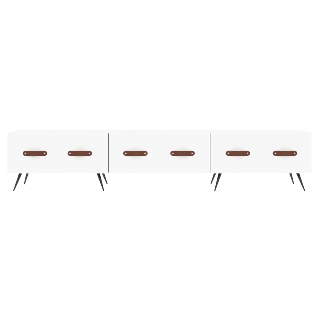 Mobile TV multimediale mensola TV credenza TV sala da pranzo soggiorno camera da letto 150 x 36 x 30 cm legno ingegnerizzato bianco 02_0026019
