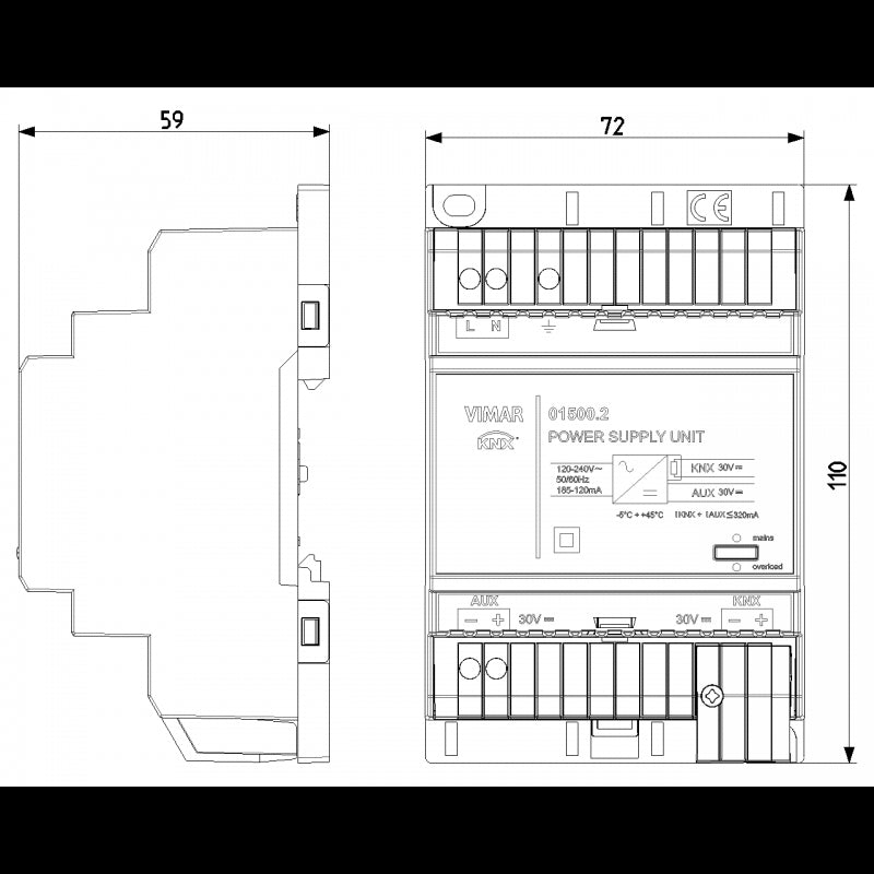 01500.2 Alimentatore 320Ma Knx