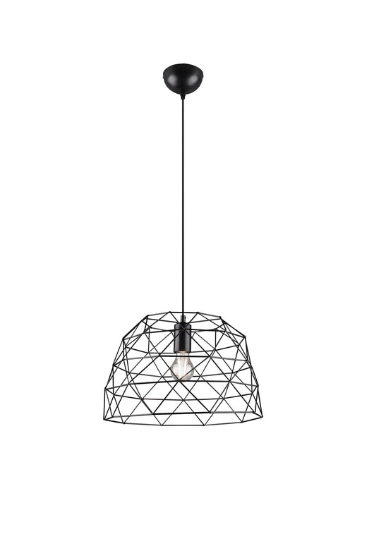 Lampada a Sospensione da Interno  E27 in Metallo Nero Opaco