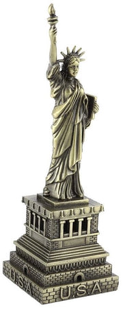 Statua di Libertà in Metallo - 15cm/5.9 Pollici - Progetto Iconico - Decorazione - Resistente ai Sfregamenti - Oggetto di Regalo Elegante - Modello da Costruire