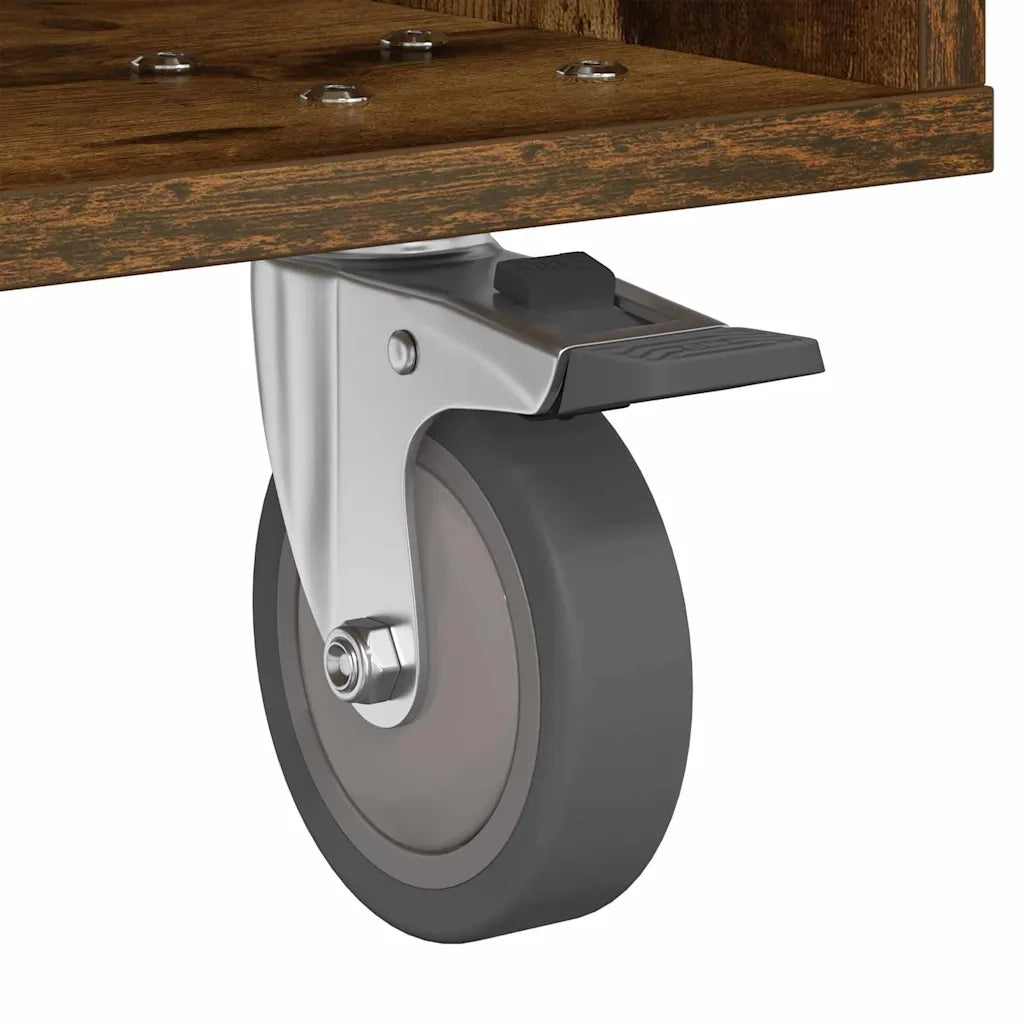 Comodino | Armadio da Notte | Mobiletto da notte Rovere fum¨¦ 40,5 x 40 x 48 cm Legno multistrato