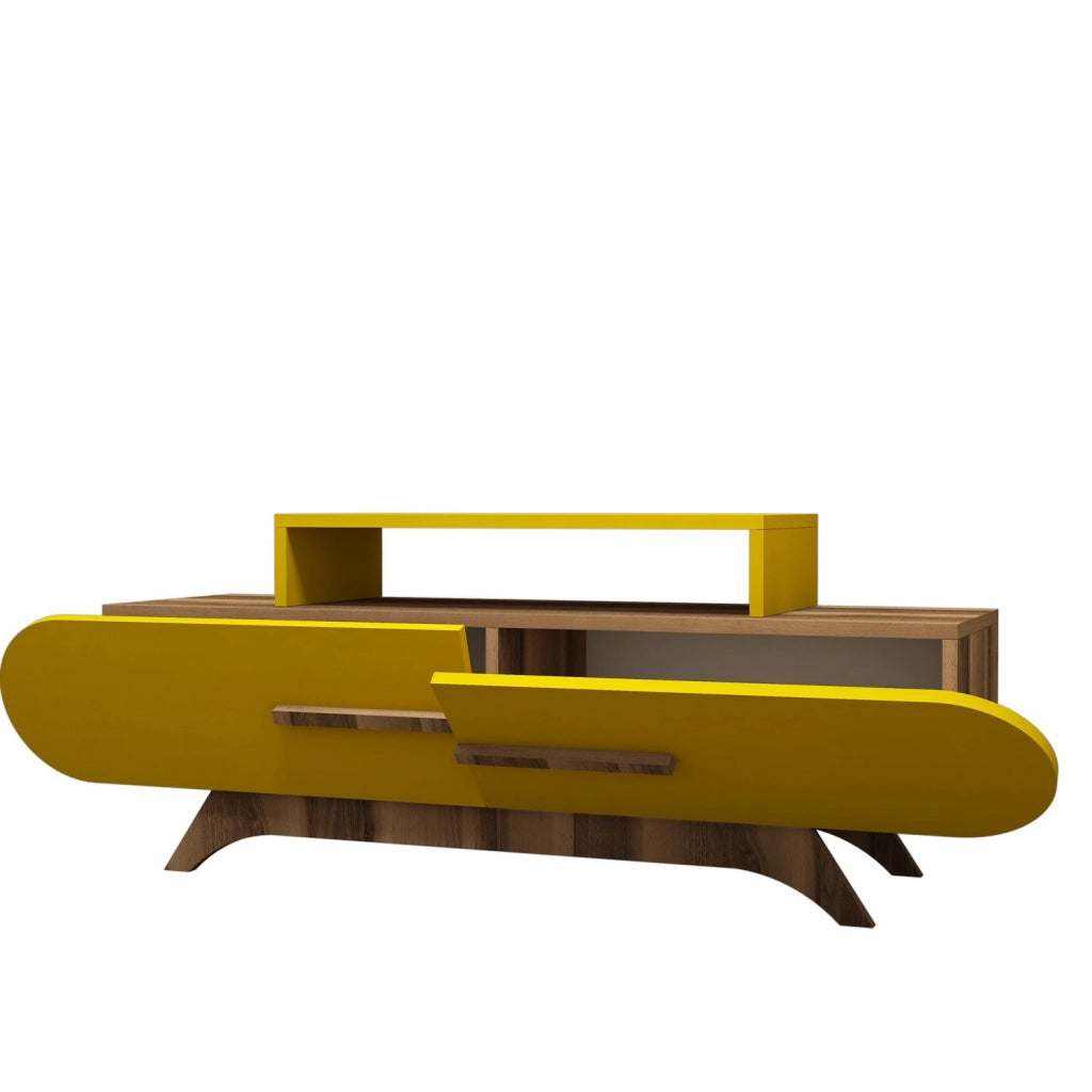 Mobile TV in legno "Rose" - 145 x 36 x 49 cm - Noce giallo