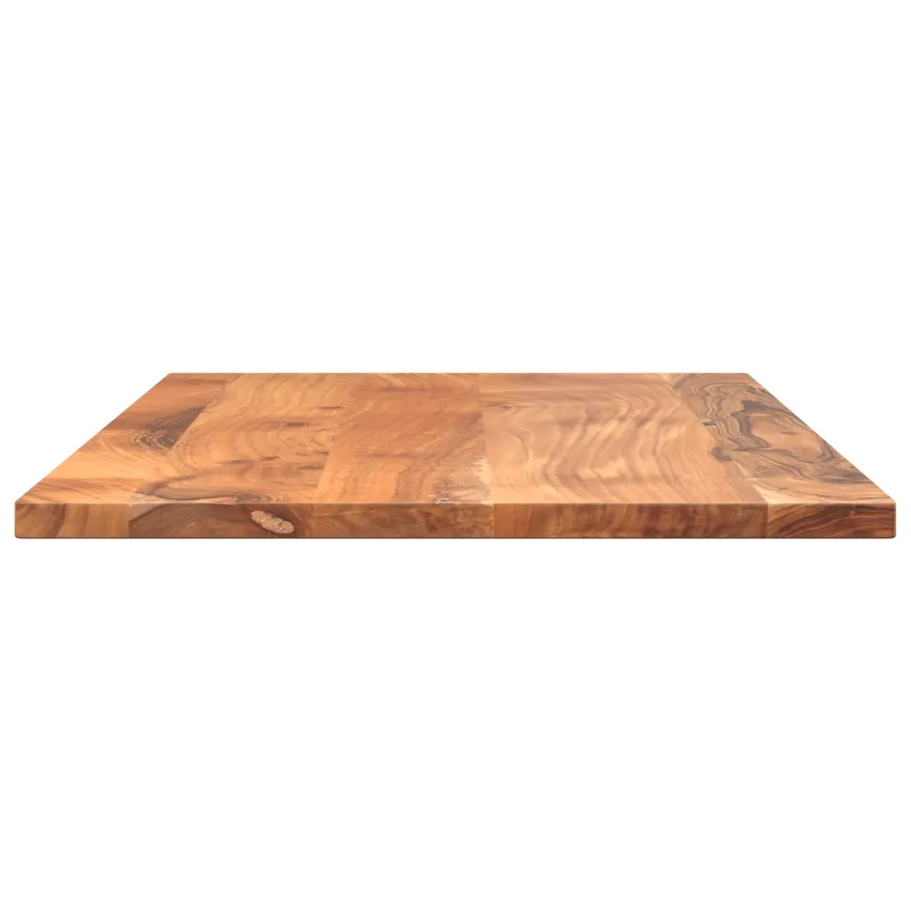 Piano Tavolo 80x50x2,5 cm Rettangolare Legno Massello Acacia