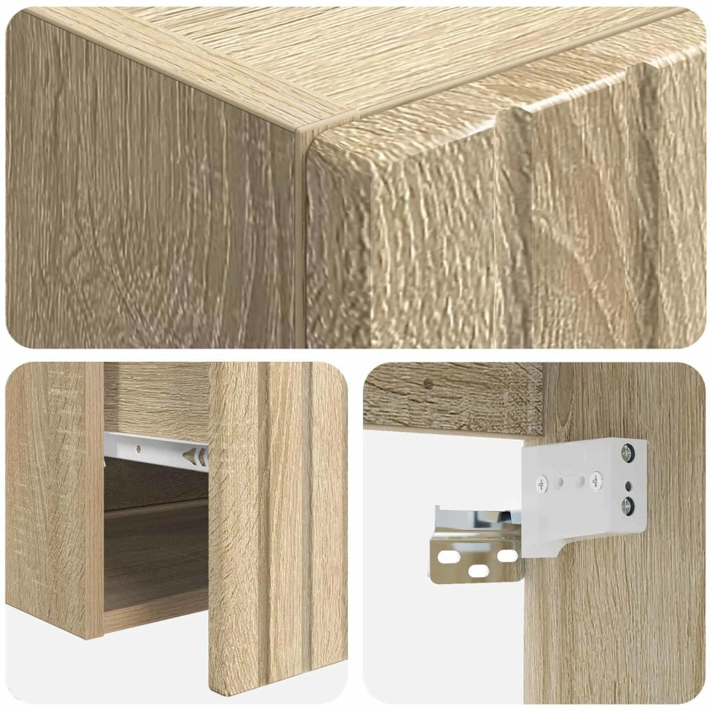 Set di Armadi da Bagno 3 pz Rovere Sonoma 49 x 44,5 x 65 cm 3405749