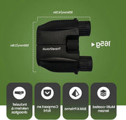 10 x 25 HD Prisma verrekijker compacto BAK4 - acqua resistente, per osservazione degli uccelli, caccia, viaggi, safari - con tasca da trasporto e cinturino - nero