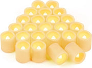 24 Stuks LED Theelichtjes Flikkeranti con Effetto di Fiamma per Matrimoni, Feste e Decorazioni