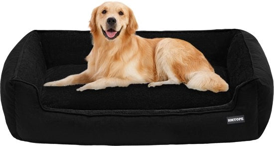 Casa per Cani, Banca per Cani, Cuscino per Cani, Sedile per Cani Rimosso e Lavabile, Nero, 110 x 86 x 26 cm