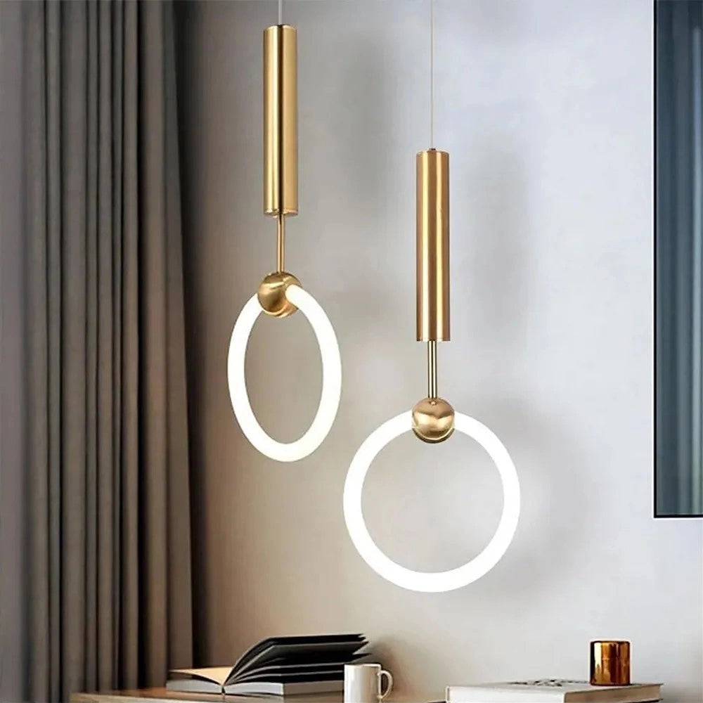Lampada A Sospensione Led Lhj059-1cp Brush Gold