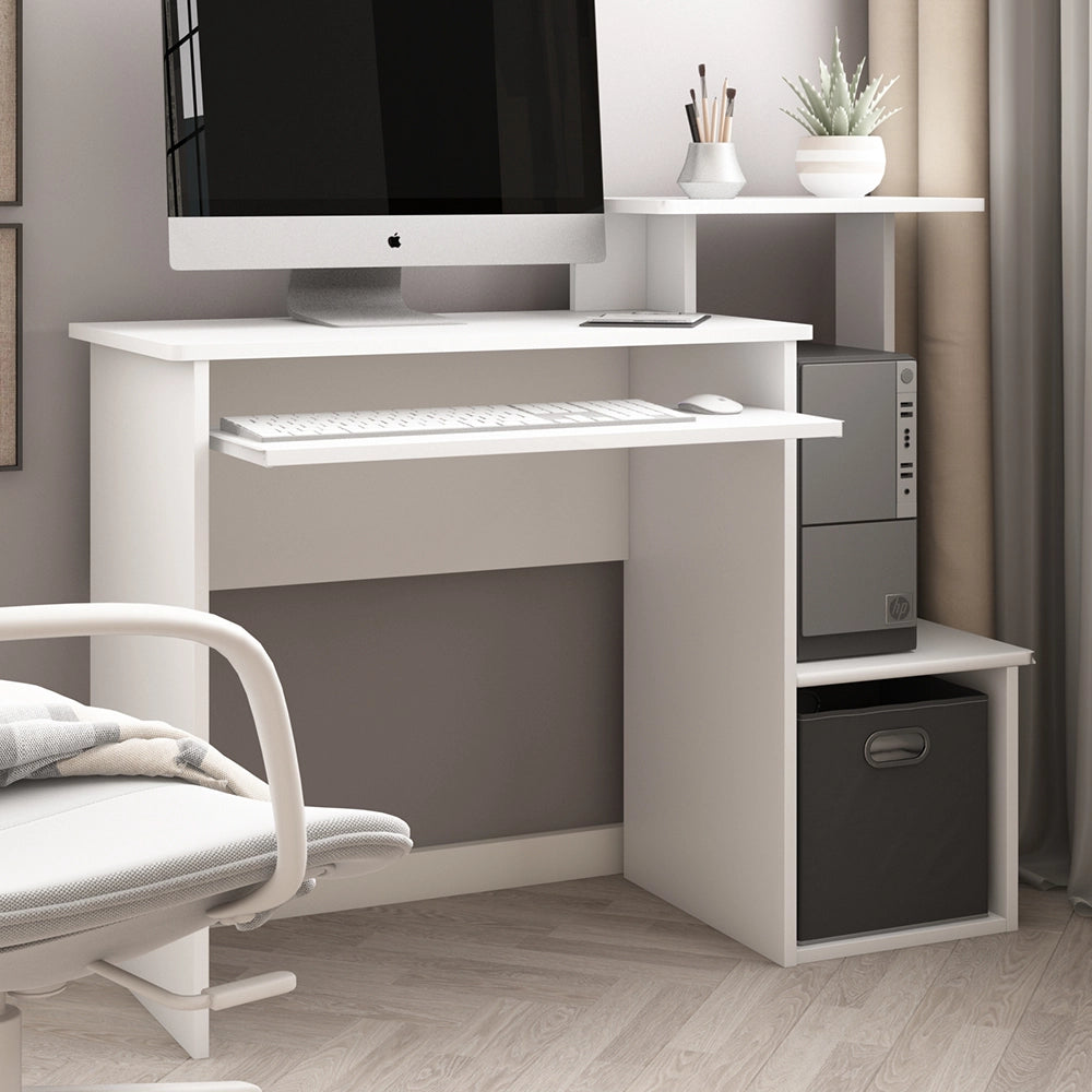 Vicco Scrivania con ripiani Bianco 106 x 40 cm