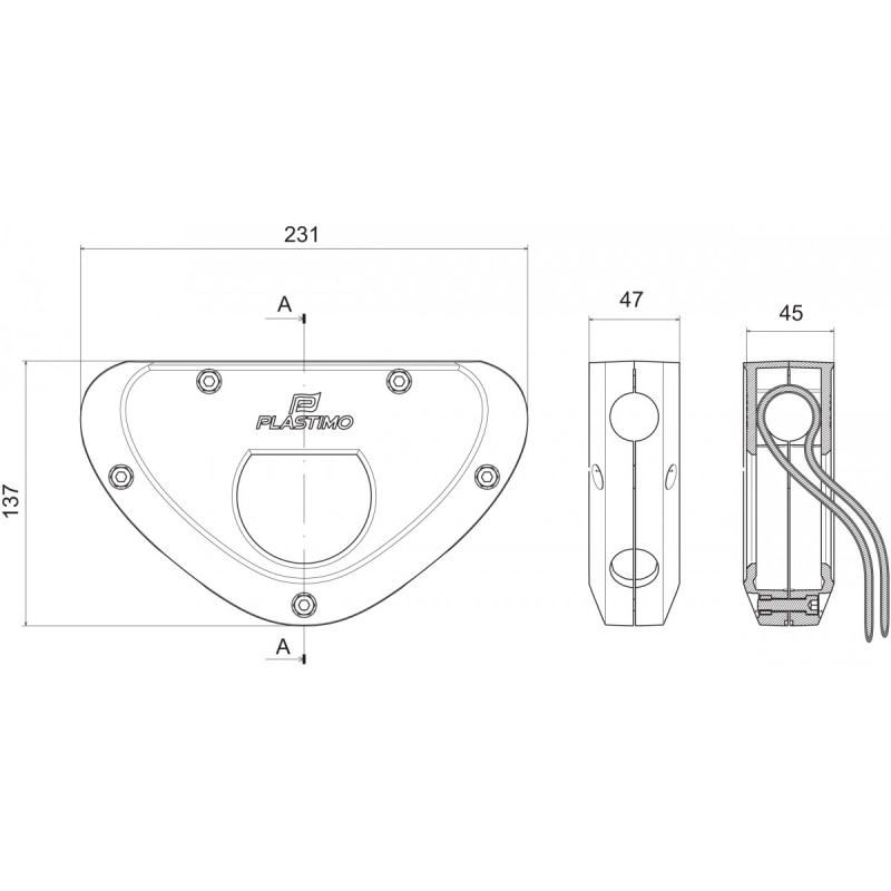 SUPPORTO MOTORE FUORIBORDO GRIGIO