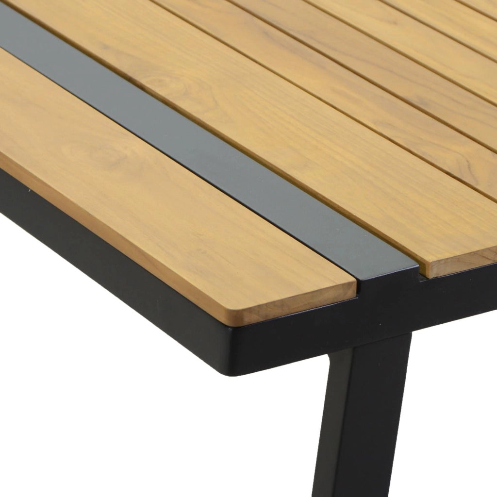 Set Salotto da Giardino Divano 2 Poltrone e Tavolino in Alluminio Idaho Antracite
