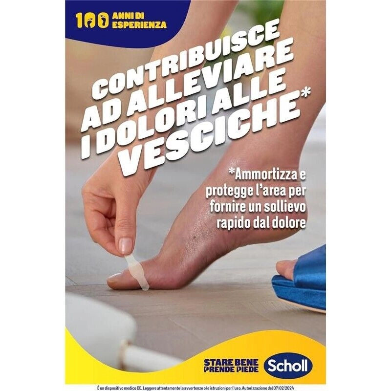 SCHOLL CEROTTI PER LE VESCICHE AD ALTO POTERE ADESIVO RESISTENTI ALL'ACQUA PACK 6 CEROTTI PER LE DITA DEI PIEDI