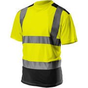Topex 81-730-s t-shirt alta visi bilità , giallo nero, taglia s