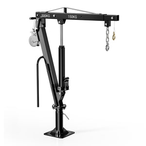 Gruetta per pick up idraulica con verricello max 500 kg 1770 mm girevole a 360° Mini gru di sollevamento