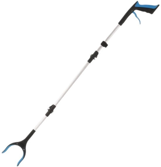 Manubrio per anziani - Manubrio per disabili - 109 cm Estensore con testa rotativa 360° - Aiuto per la mobilità - Blu