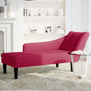 Sdraio con Bracciolo Destro in Velluto Rosso Vino 4009796