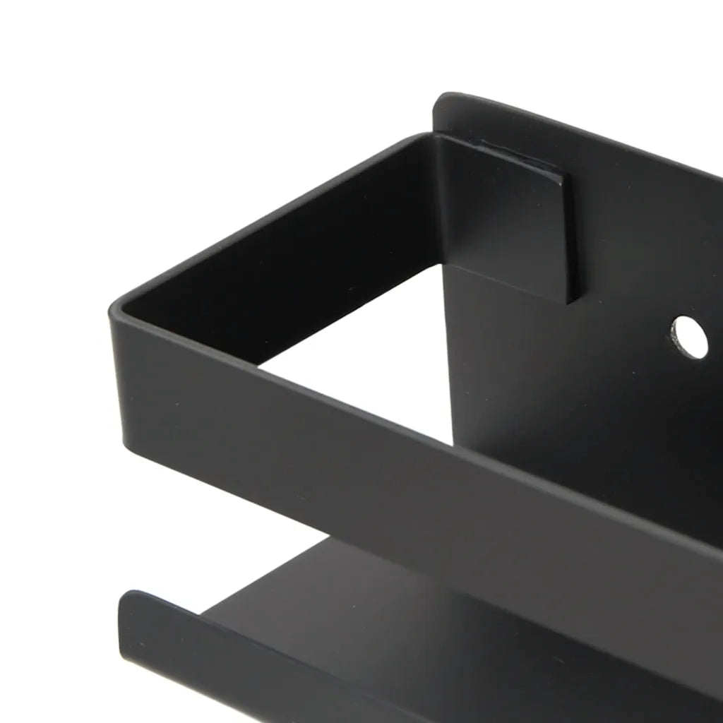 Mensola Doccia Nera Opaca 23x6,5x6 Acciaio Inox 304 Spazzolato 4004908