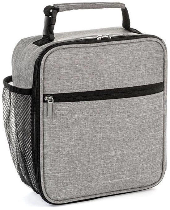 Borsa da picnic per uomo - Borsa da picnic riciclabile Unisex - Borsa da picnic isolata, piccola, grigio chiaro