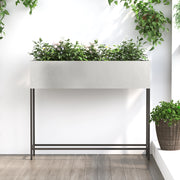 Pianter da Giardino Rialzato 100x26x82 cm in Acciaio Inossidabile