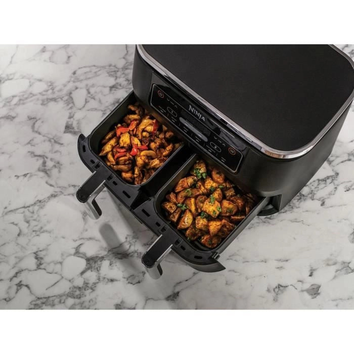 NINJA FOODI AF300EU - Friggitrice senza olio Dual Zone - Funzioni Sync, Match - 6 modalità di cottura - 7,6L - 2400W