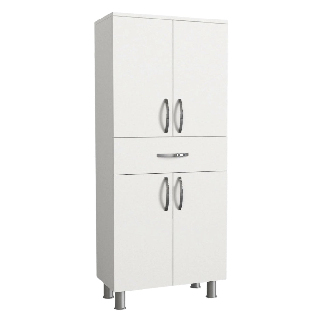 Iolana, Armadio Multiuso Grande 4 Ripiani, 59x140h cm Bianco