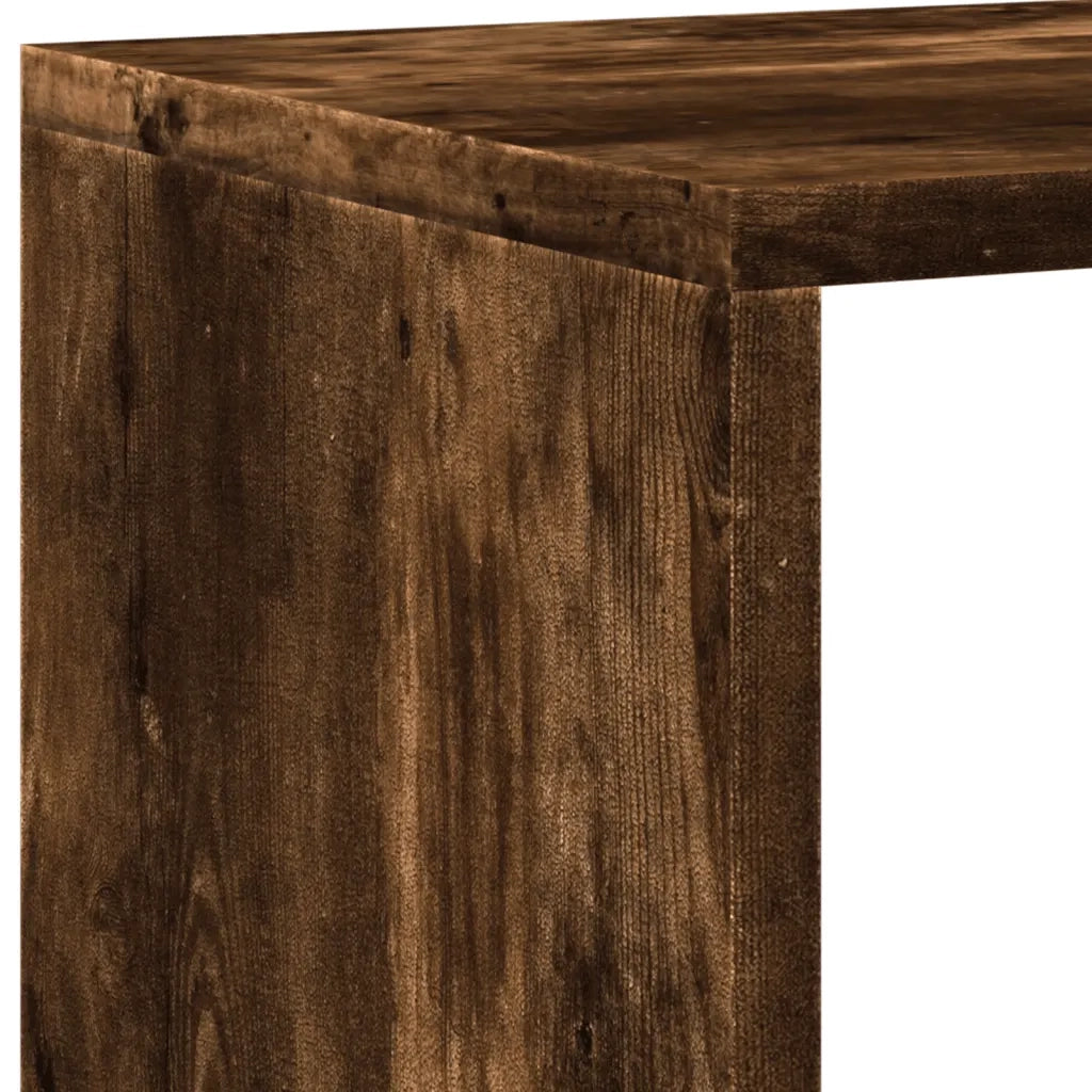 Libreria-Scaffale per Libri-Mobile di Stoccaggio Rovere Fumo 137,5x29x137,5 cm in Legno Multistrato
