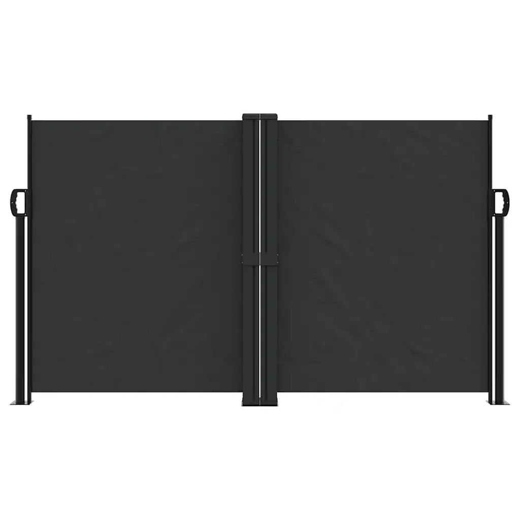 Tenda da Sole Laterale Retrattile-Tenda parasole per balcone per giardino Nera 140x1000 cm 491022