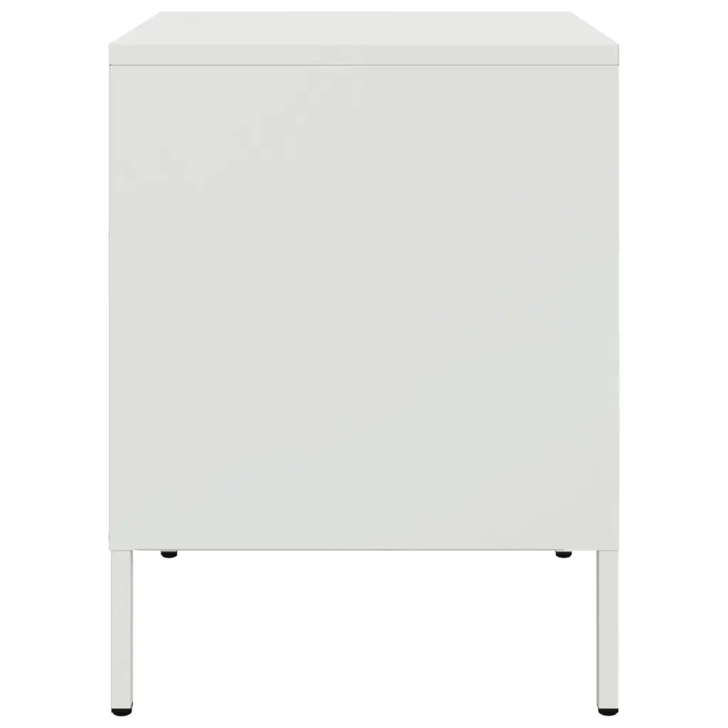 Comodini 2 pz Bianchi 36x39x50,5 cm in Acciaio 843065