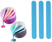 Ciotole a scelta multiuso - 3 contenitori/5 contenitori - Silicone - Imbottigliamento di vernice - Spazzole per mescolare - Materiale duraturo - Bicchieri per vernice