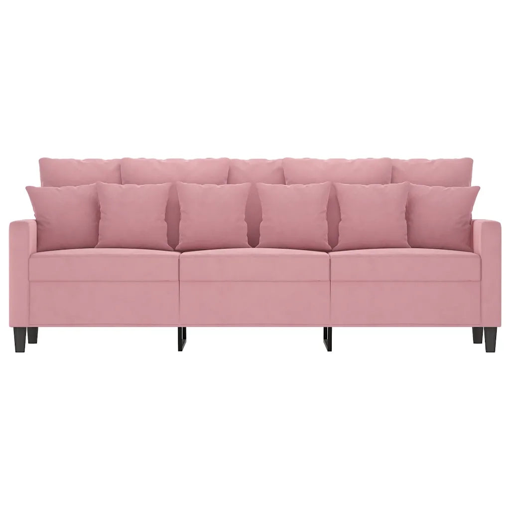 Divano a 3 Posti-Sofa 3 Posti rosa 180 cm in Velluto 324104