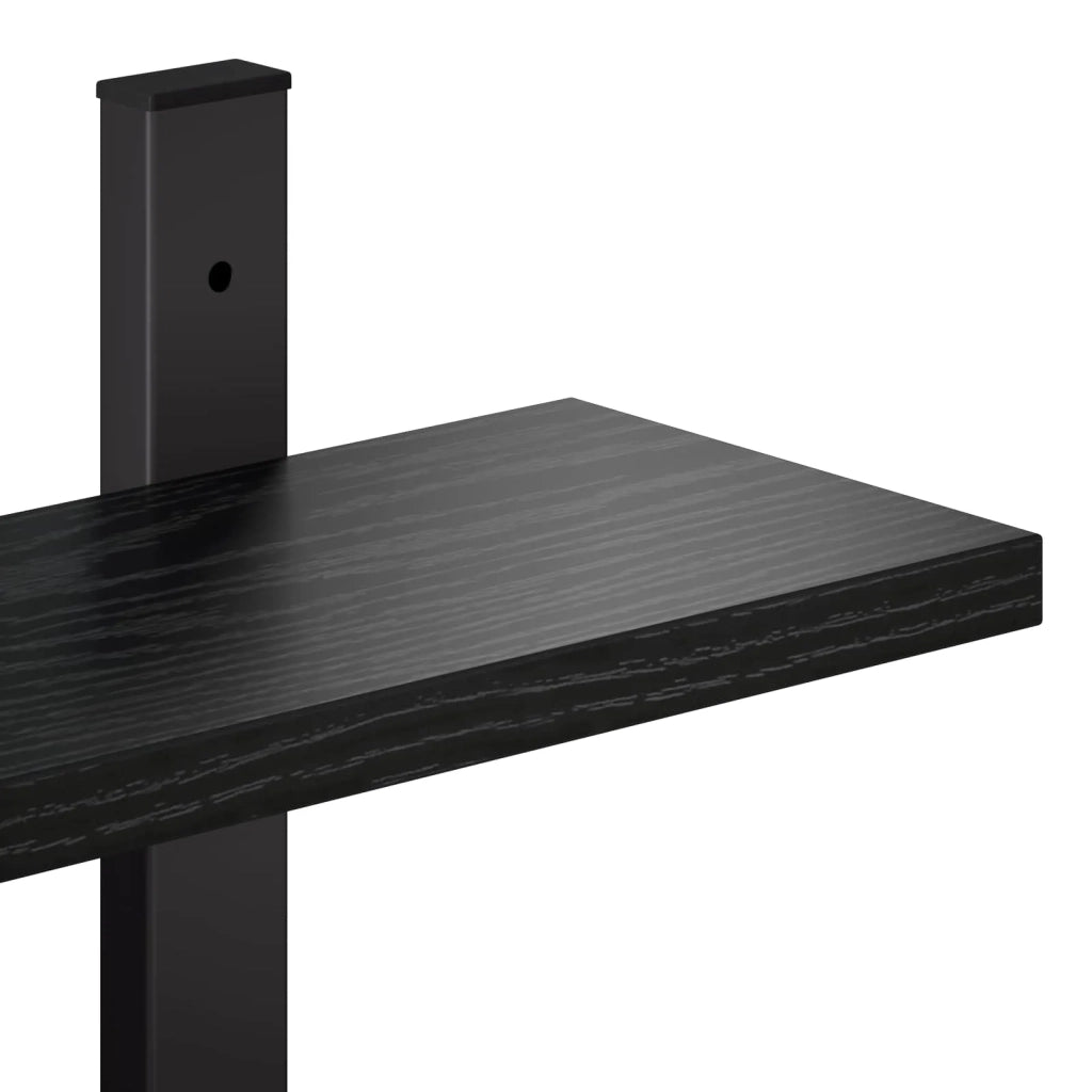 Scaffale da parete Rovere Nero 102 x 13,5 x 58 cm 8020365