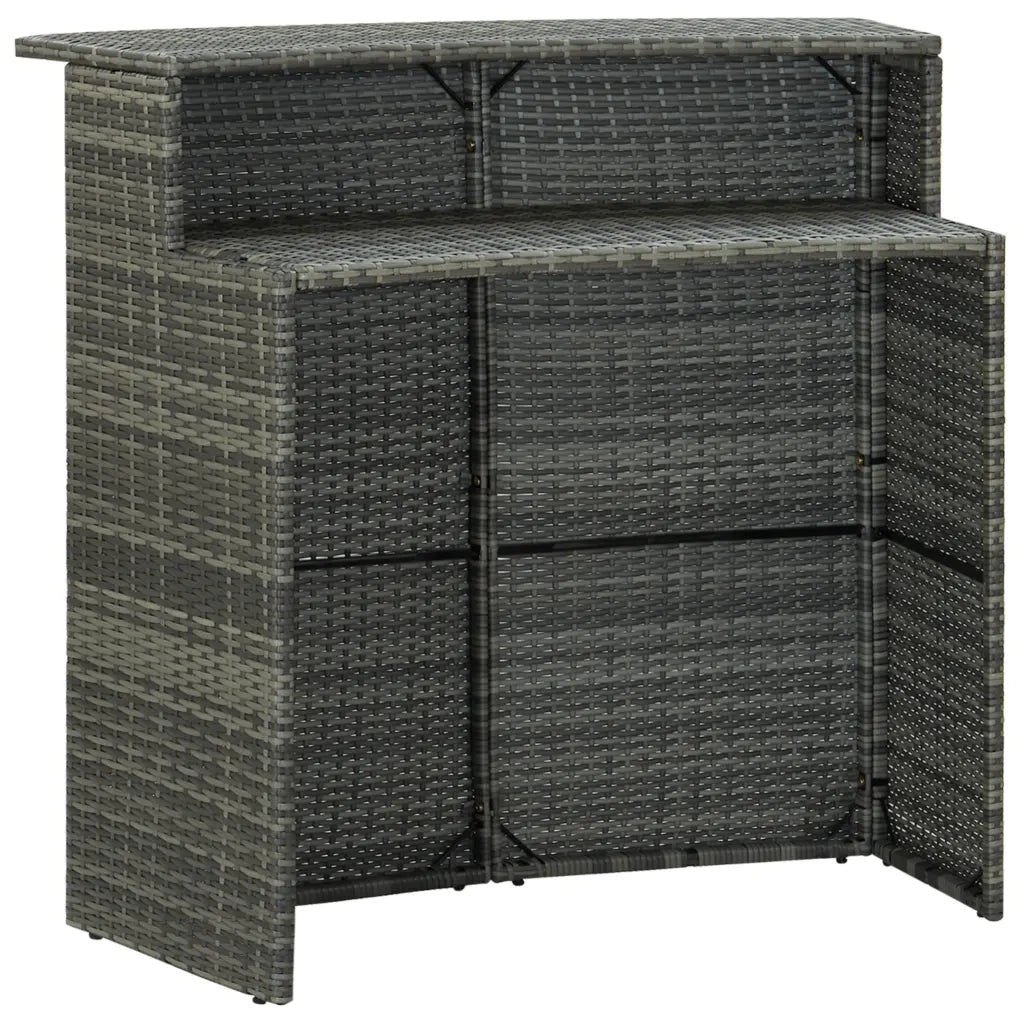 Set Bar da Giardino 4 pz con Cuscini Grigio 3064877