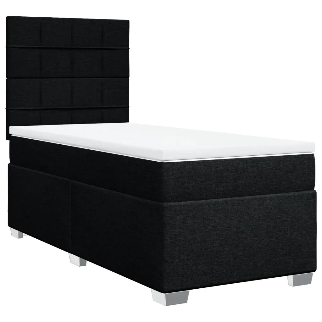 Giroletto a Molle con Materasso Nero 80x200 cm inTessuto 3292617