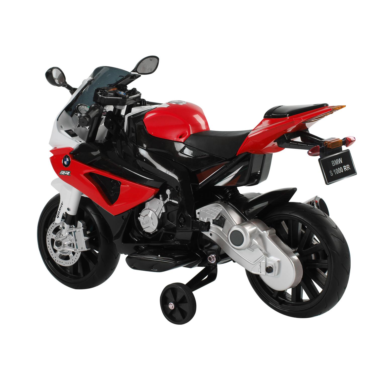 Moto Elettrica per Bambini 12V con Licenza BMW RR Nero e Rosso