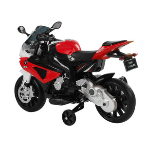 Moto Elettrica per Bambini 12V con Licenza BMW RR Nero e Rosso
