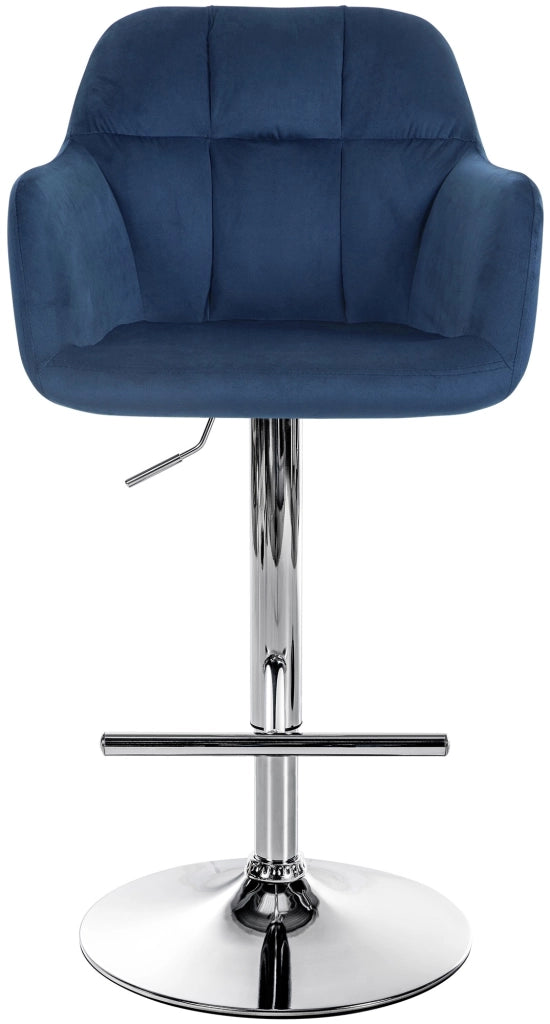 Barhocker Natoma Samt chrom