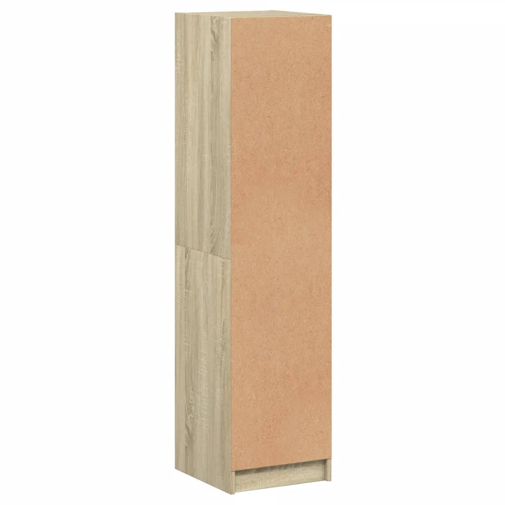 Credenza con Anta-Buffet-Armadio da cucina in Vetro Rovere Sonoma 35x37x142 cm