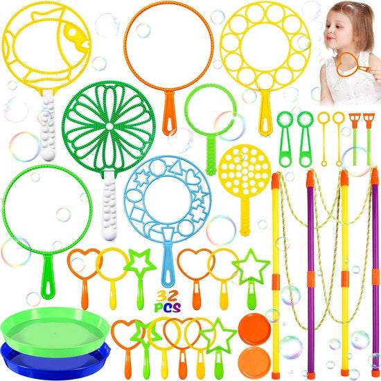 Set di palline da sferzata 32 pezzi - Stavette da sferzata - Macchina da sferzata giocattolo - Giocattolo da giardino per bambini - Attività familiare - Forme diverse