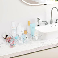 Set 25 Contenitori Organizer per Cassetti in Plastica Trasparente Divisorio Salvaspazio