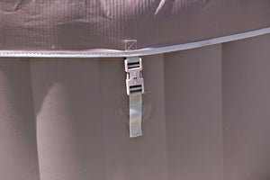 Vasca Idromassaggio da Esterno Gonfiabile Riscaldata 2 Posti 190x120x65 cm Ease.Zone Marrone