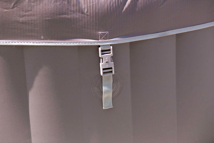 Vasca Idromassaggio da Esterno Gonfiabile Riscaldata 2 Posti 190x120x65 cm Ease.Zone Marrone