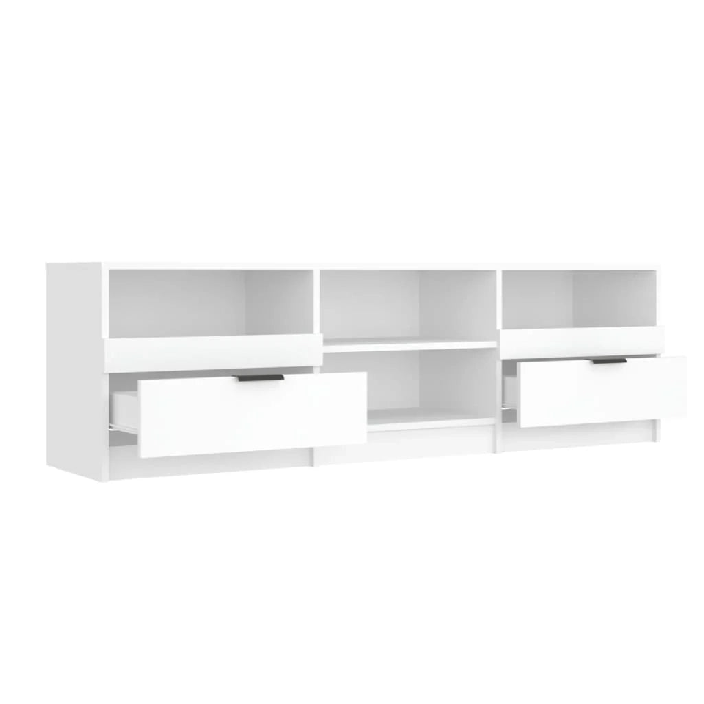 Mobile TV multimediale mensola TV credenza mobile TV sala da pranzo soggiorno camera da letto 150 x 33,5 x 45 cm legno ingegnerizzato bianco 02_0026009