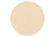 Tovaglietta Colazione in Cotone e Poliestere Intrecciata Giallo Bianco 38 cm